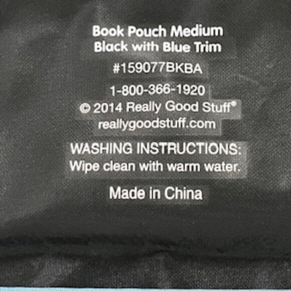 Book Bags Right Stuff 13 Bags Black With Blue trim Name‎ Pocket Handle - Picture 6 of 8